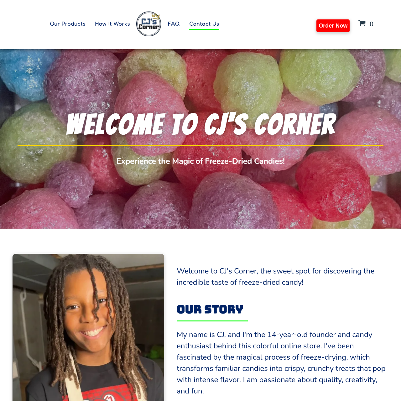 Thumbnail preview for the CJ's Corner website project