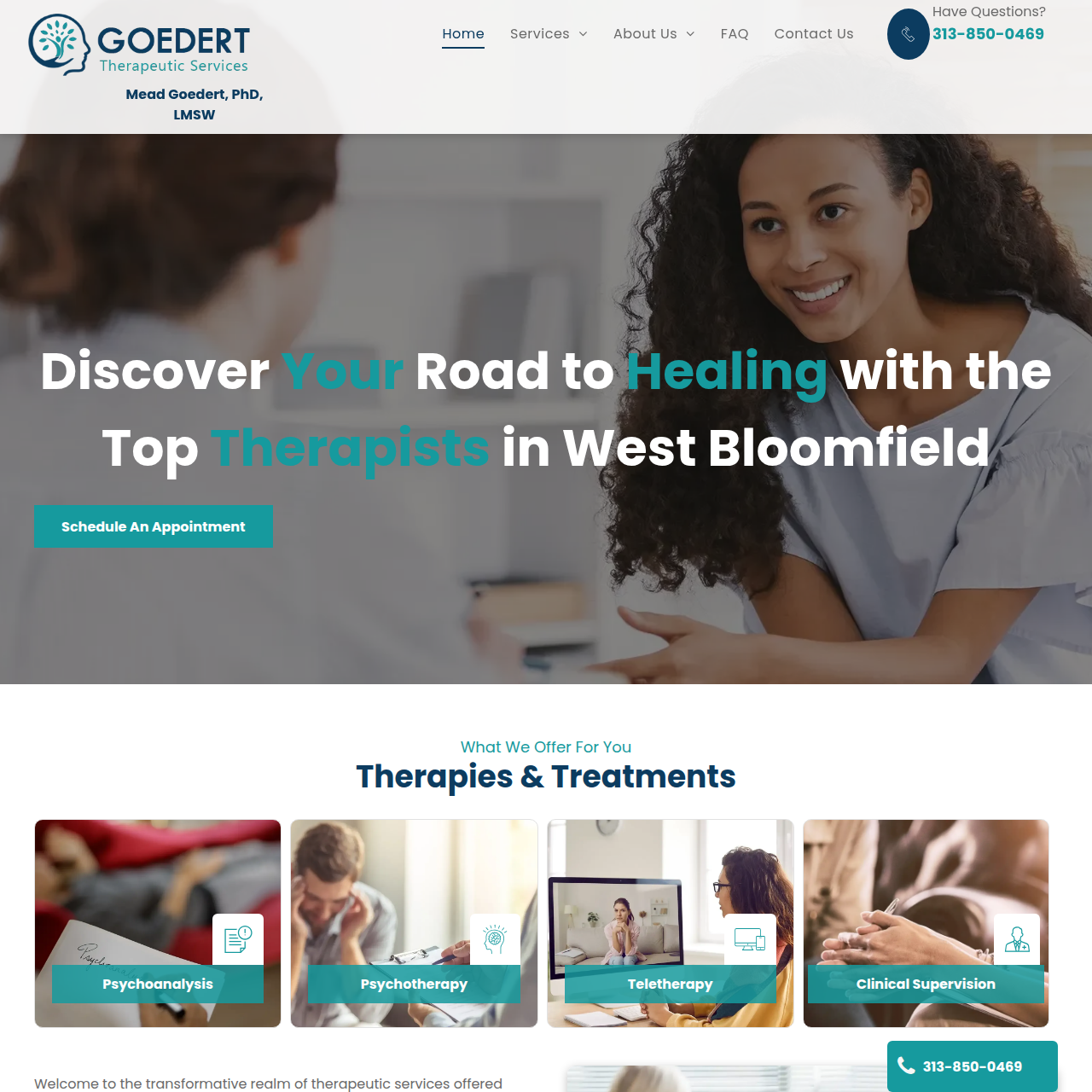 Thumbnail preview for the Goedert Therapy website project